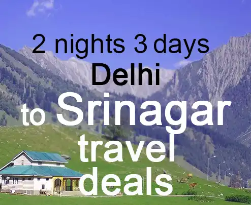 2 nights 3 days delhi to srinagar travel deals