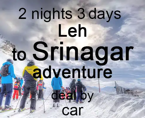 2 nights 3 days leh to srinagar adventure deal by car