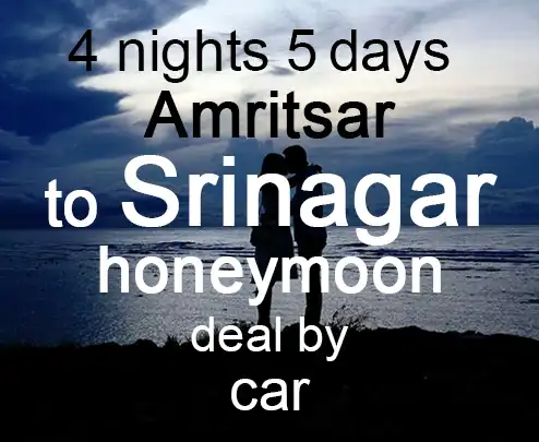 4 nights 5 days amritsar to srinagar honeymoon deal by car